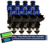 445cc (50 lbs/hr at OE 58 PSI fuel pressure) FIC Fuel Injector Clinic Injector Set for Holley Hemi (High-Z) (ish02-0445h)