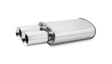 Vibrant Performance - 1040 - STREETPOWER Oval Muffler W/ Dual 3.5 In. Round Tips (2.5 In. Inlet)