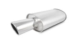 Vibrant Performance - 1046 - STREETPOWER Oval Muffler W/ 4 In. Round Angle Cut Tip (2.5 In. Inlet)