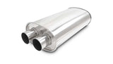 Vibrant Performance - 10534 - STREETPOWER Oval Muffler 2.25 In. Inlet/Outlet (Dual In/Out) - 15.00 In. Body Length