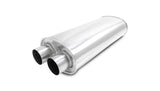 Vibrant Performance - 10538 - STREETPOWER Oval Muffler 2.50 In. Inlet/Outlet (Dual In/Out) - 18.00 In. Body Length