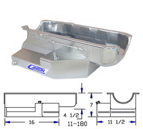 Canton 11-180 Oil Pan Small Block Chevy Circle Track Open Chassis 85 & Earlier