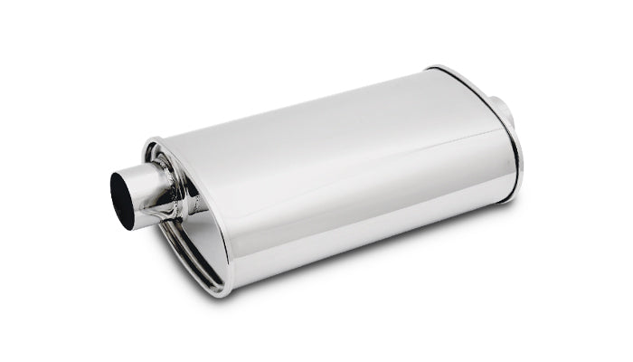 Vibrant Performance - 1105 - STREETPOWER Oval Muffler 2.25 In. Inlet/outlet (Offset-Center)