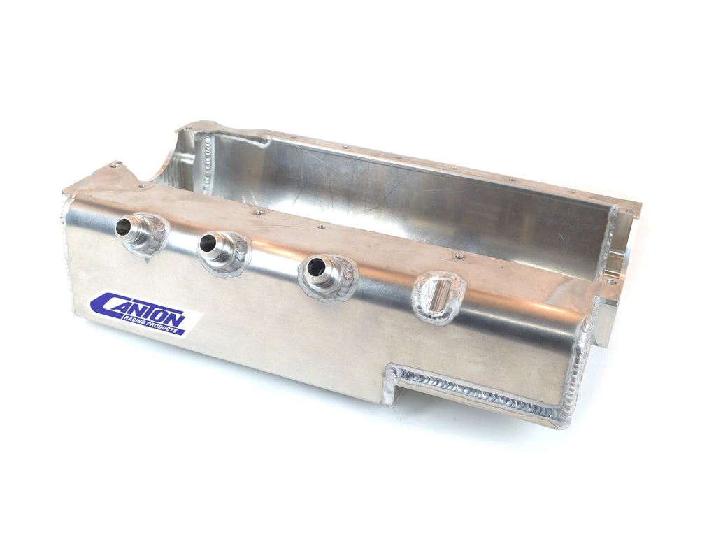 Canton 12-146A Oil Pan Small Block Chevy Pre-85 5" Deep Alum Dry Sump Power Pan