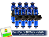 1200cc (110 lbs/hr at 43.5 PSI fuel pressure) FIC Fuel  Injector Clinic Injector Set for Mustang GT (1987-2004)/ Cobra (1993-1998)(High-Z) (is402-1200h)