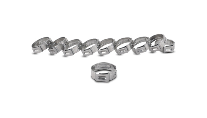 Vibrant Performance - 12273 - Stainless Steel Pinch Clamps: 9.4-11.9mm (Pack Of 10)