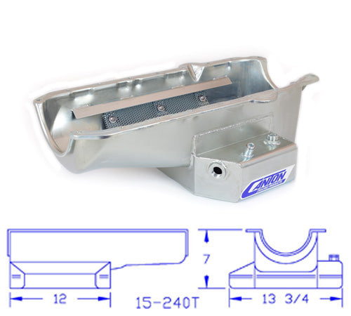 Canton 15-240T Oil Pan Small Block Chevy 1986 And Up Corvette Road Race Pan