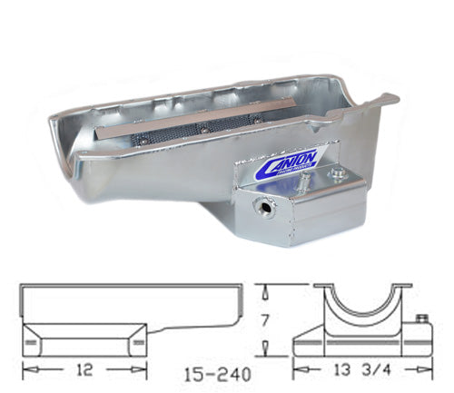 Canton 15-240 Oil Pan Small Block Chevy Corvette Pre-1980 Road Race Pan