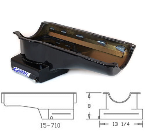 Canton 15-710BLK Oil Pan Ford 351C High Capacity Front Sump Street Road Race