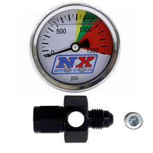 Load image into Gallery viewer, Nitrous Express N2O FLO-THRU PRESSURE GAUGE (0-1500 PSI) 4AN
