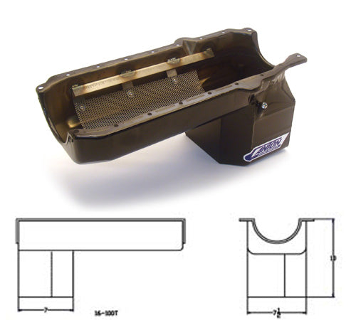 Canton 16-100T Oil Pan Small Block Chevy S10 Truck Conversion 1 Piece Seal