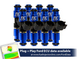 1650cc (160 lbs/hr at 43.5 PSI fuel pressure) FIC Fuel Injector Clinic Injector Set for Mustang GT (2005+)/GT350 (2015-2016)/ Boss 302 (2012-2013)/Cobra (1999-2004)  (High-Z) (is403-1650h)