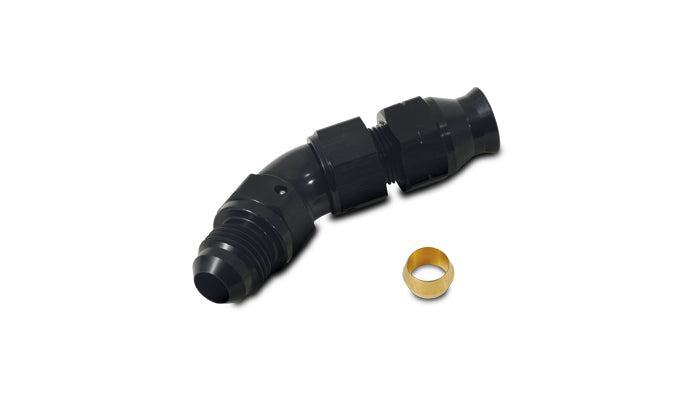 Vibrant Performance - 16575 - 45 Degree Tube To Male AN Adapter Tube O.D. - 5/16 In.; AN Size: -6