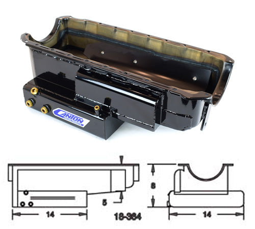 Canton 18-364 Oil Pan For Big Block Chevy Mark 4 Recovery Power Pouch Marine Pan