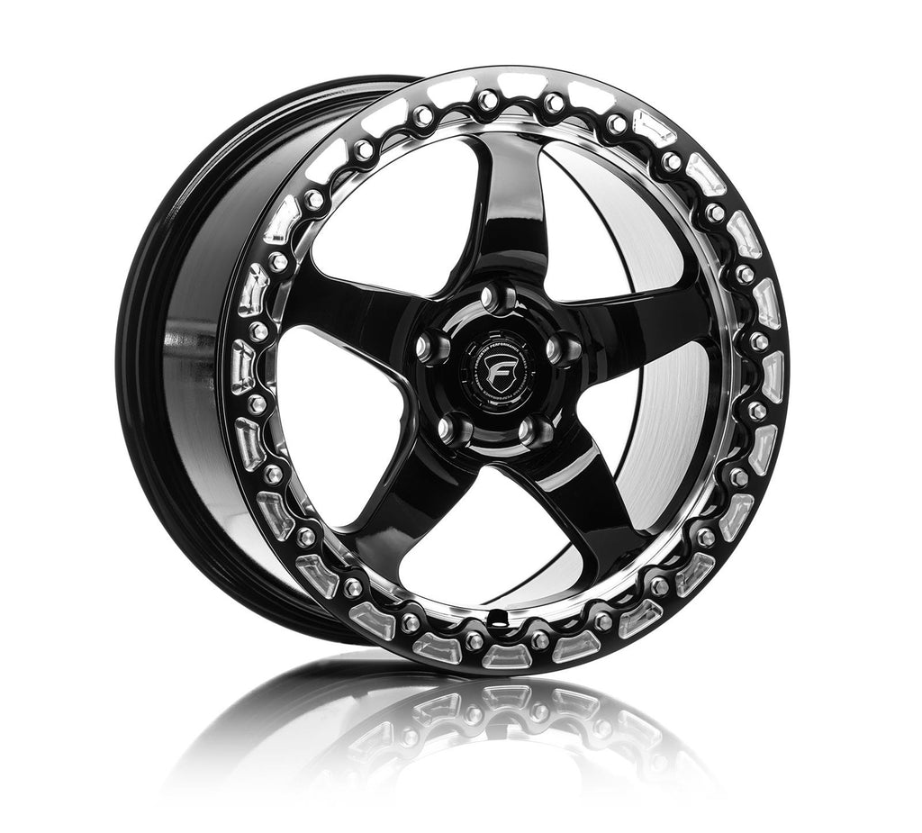 Forgestar D5 Drag Wheel 17x10 D5 Beadlock 5x120 ET45 Gloss Black F00170022P45