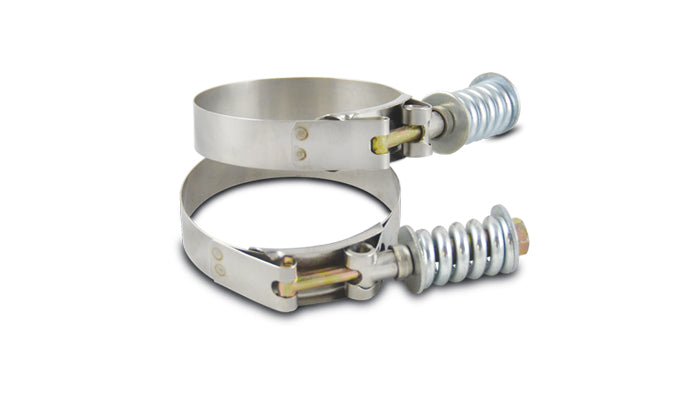 Vibrant Performance - 27860 - Spring Loaded T-Bolt Clamps (Pack Of 2) - Clamp Range: 6.25 In.-6.55 In.