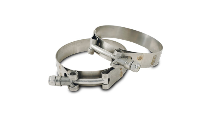 Vibrant Performance - 2790 - Stainless Steel T-Bolt Clamps (Pack Of 2) - Clamp Range: 2 In. To 2.30 In.