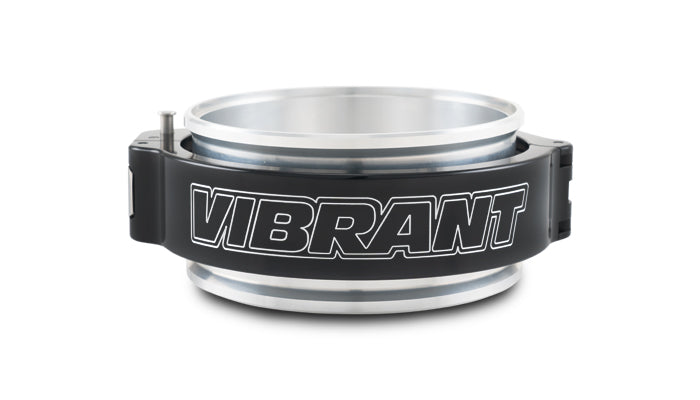 Vibrant Performance - 32518 - PINLESS HD Clamp Assembly For 4 In. O.D. Tubing - Anodized Black Clamp