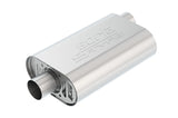 CrateMuffler Muffler Chevrolet Small Block 350/ 383/ 406 CID V8 High Output 2.5in Offset Inlet/ 2.5in Center Outlet S-Type