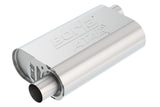 CrateMuffler(r) Muffler Chevrolet Small Block 283/ 327/ 350 CID V8 Stock Output 2.25 In. Offset Inlet/ 2.25 In. Offset Outlet ATAK(r)