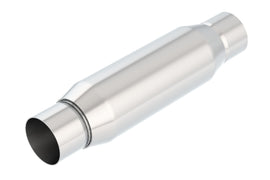 CrateMuffler Resonator 2.5in Center Inlet/ 2.5in Center Outlet 3.5in Round X 10in Long Body