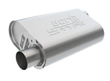 CrateMuffler Muffler Chevrolet LS3 6.2L V8 Stock Output 2.5in Offset Inlet/ 2.5in Offset Outlet S-Type