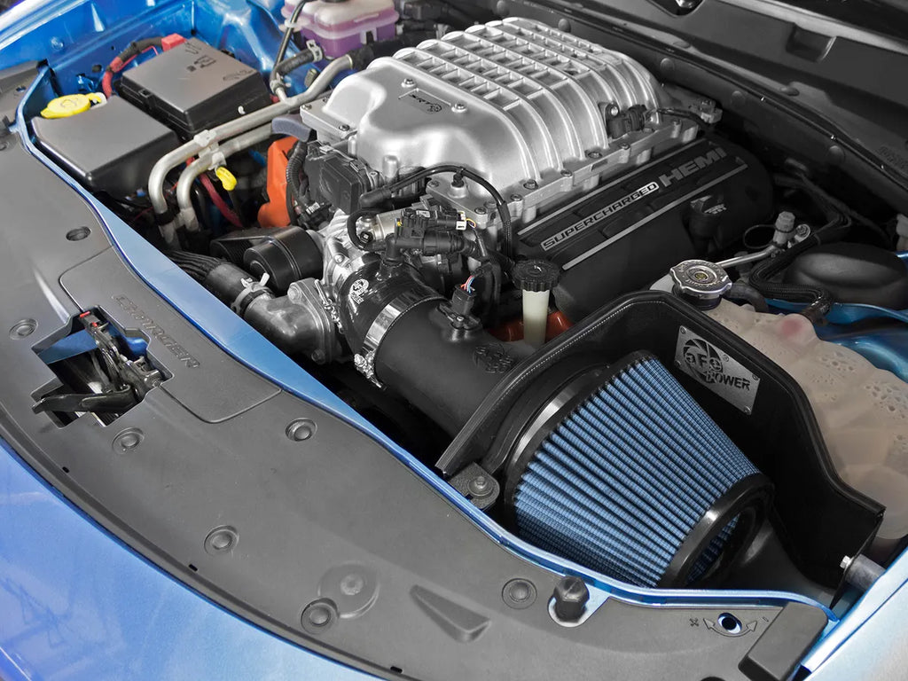 15-16 Challenger/Charger SRT Hellcat 6.2L SC AFE Magnum FORCE Stage-2 Cold Air Intake System w/Pro 5R Filter
