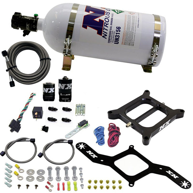 Nitrous Express 4150 RNC Conventional Plate System W/ .375in Solenoid W/ 10lb Bottle