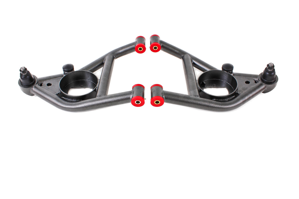 A-arms  Lower  DOM  Non-adjustable  Polyurethane Bushings  Front Bump Stops