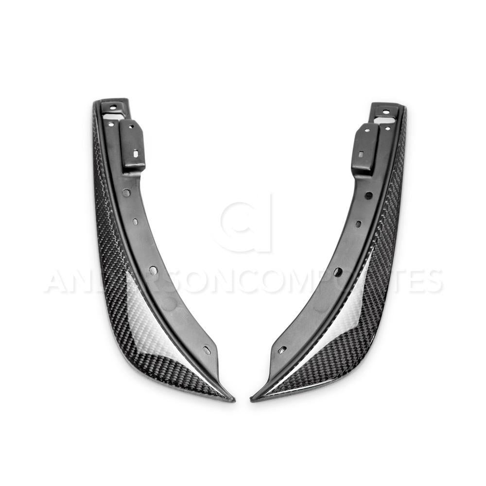 Anderson Composites AC-FBC0910DGCH-OE Carbon Fiber Front Bumper Canards For 2008-2014 Dodge Challenger