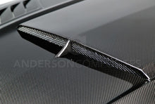 Load image into Gallery viewer, Anderson Composites AC-HD15FDMU-AB-DS Ram Air Double Sided Carbon Fiber Hood For 2015-2017 Ford Mustang