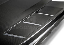 Load image into Gallery viewer, Anderson Composites AC-HD15FDMU-SA-DS Heat Extractor Double Sided Carbon Fiber Hood For 2015-2017 Ford Mustang