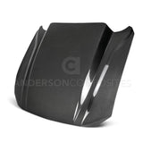 18-23 Ford Mustang Anderson Composites AC-HD18FDMU-CJ-DS Type-CJ Double Sided Carbon Fiber 4 Inch Cowl Hood