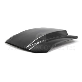 Anderson Composites AC-HD18FDMU-CJ-DS Type-CJ Double Sided Carbon Fiber 4 Inch Cowl Hood For 2018-2023 Ford Mustang