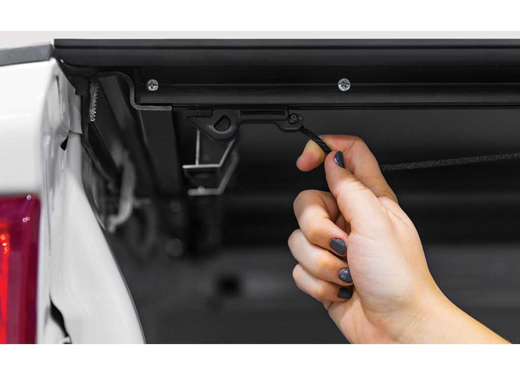 04-26 Ford F-150 LOMAX® Hard Tri-Fold Cover (Urethane Aluminum) 5.6 Ft Bed