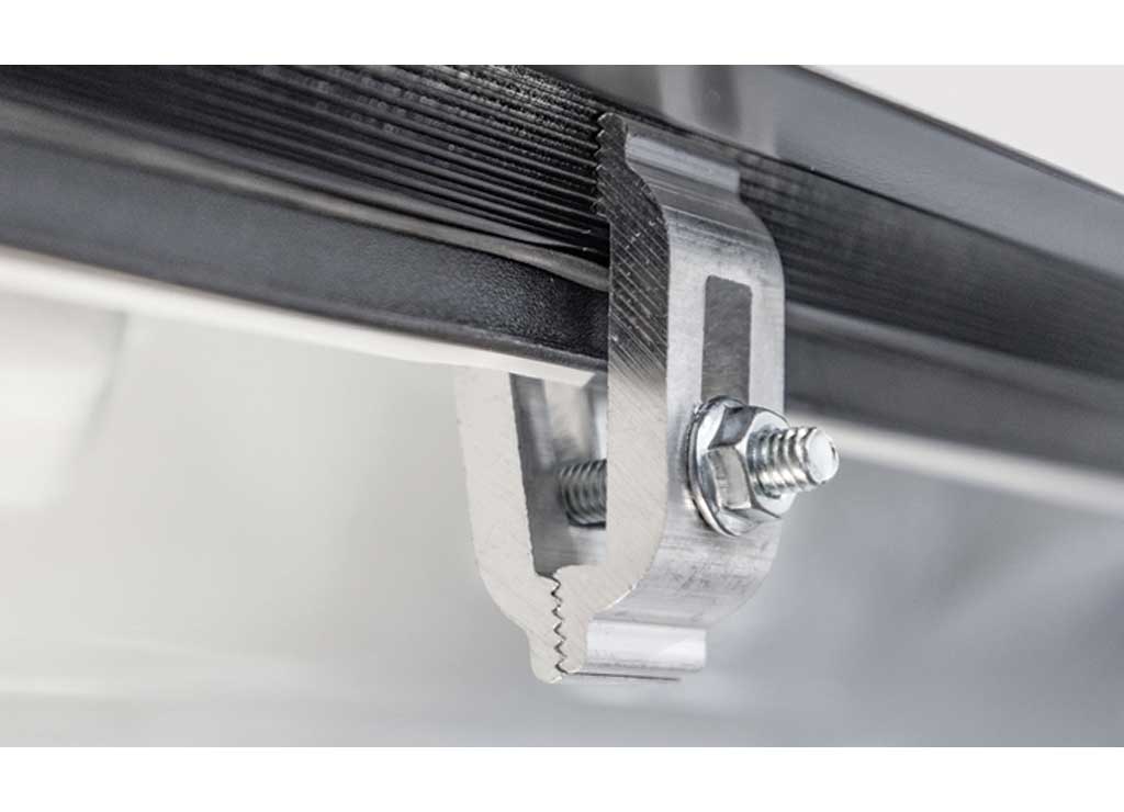 04-26 Ford F-150 LOMAX® Hard Tri-Fold Cover (Urethane Aluminum) 5.6 Ft Bed