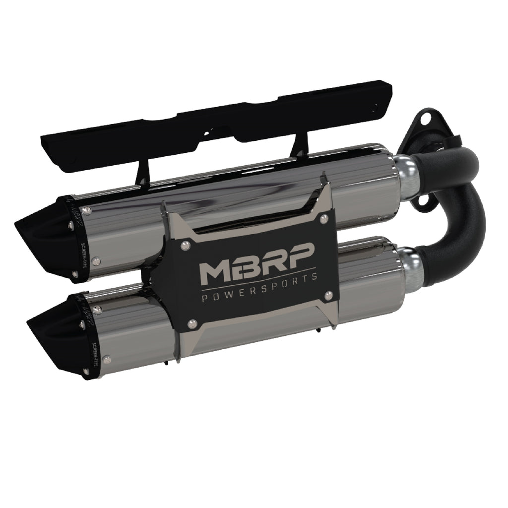 Polaris Stacked Dual Slip-on Muffler.