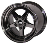 Avenger Series Race Wheels - Black Chrome; 15 Inch X 10 Inch Rear Wheel W/ Lug Nuts -- Fits 1994-2004 Mustang GT And V6