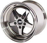 Avenger Series Race Wheels - White Chrome; 15 Inch X 10 Inch Rear Wheel W/ Lug Nuts -- Fits 2006-2015 Dodge Challenger And Charger With 15 Inch Rear Wheel Conversion