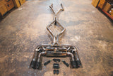 BMW F85 X5M / F86 X6M Valved Sport Exhaust System - Polished W/ 1x1 Carbon Tips