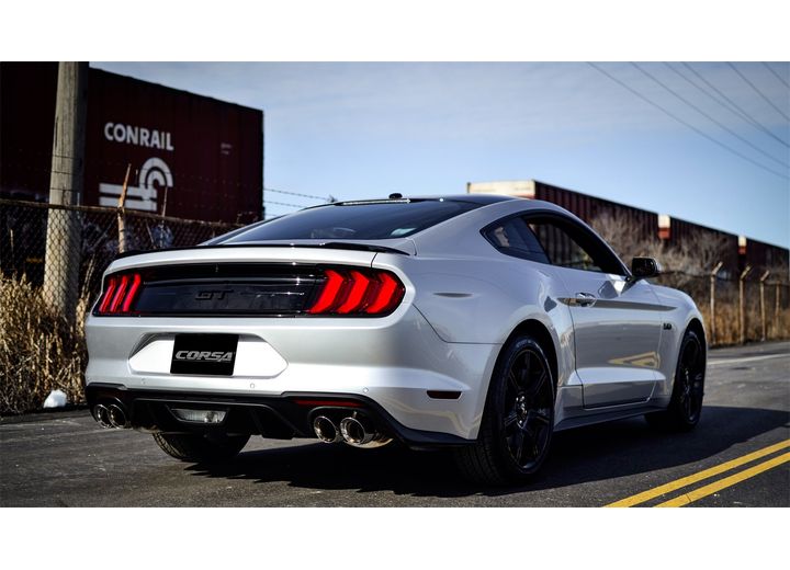 18-23 Mustang GT Coupe Corsa Performance 3" Xtreme Cat back Black Tips (Active Exhaust)