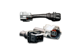 Set of 8 Denso (female) to Jetronic/EV1 Adapter (male) injector plug adaptors (padpdtoj8)