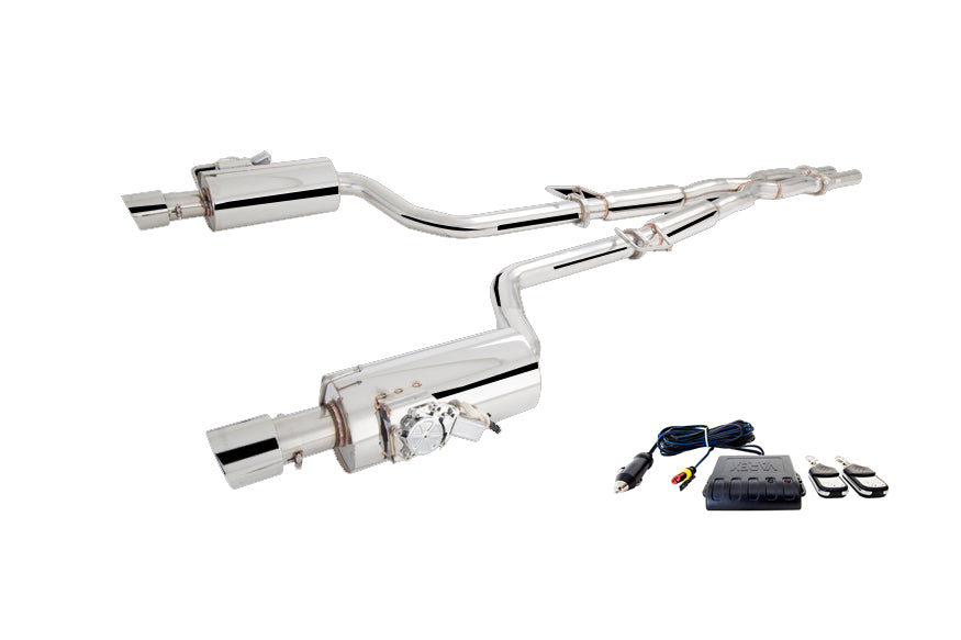 Chrysler 300C SRT-8 6.4L Stainless Steel Twin 3" Cat-Back System With Varex Mufflers; Exhaust System Kit