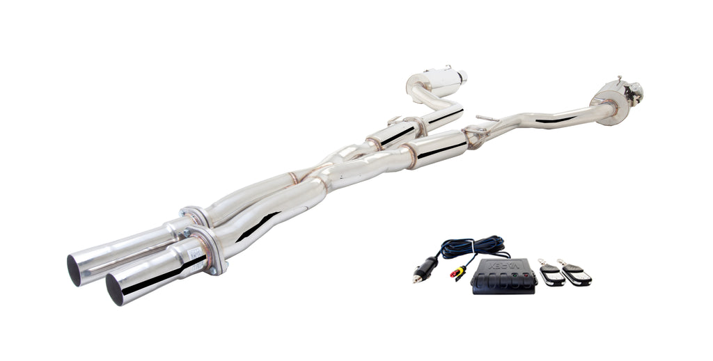 Chrysler 300C SRT-8 6.4L Stainless Steel Twin 3" Cat-Back System With Varex Mufflers; Exhaust System Kit