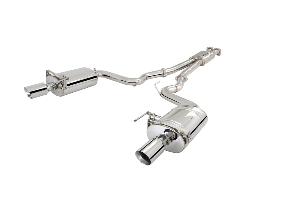 Ford Mustang GT 2015 (Coupe) Twin 3" Stainless Steel Cat-Back Exhaust System With Oval Mufflers; Exhaust System Kit