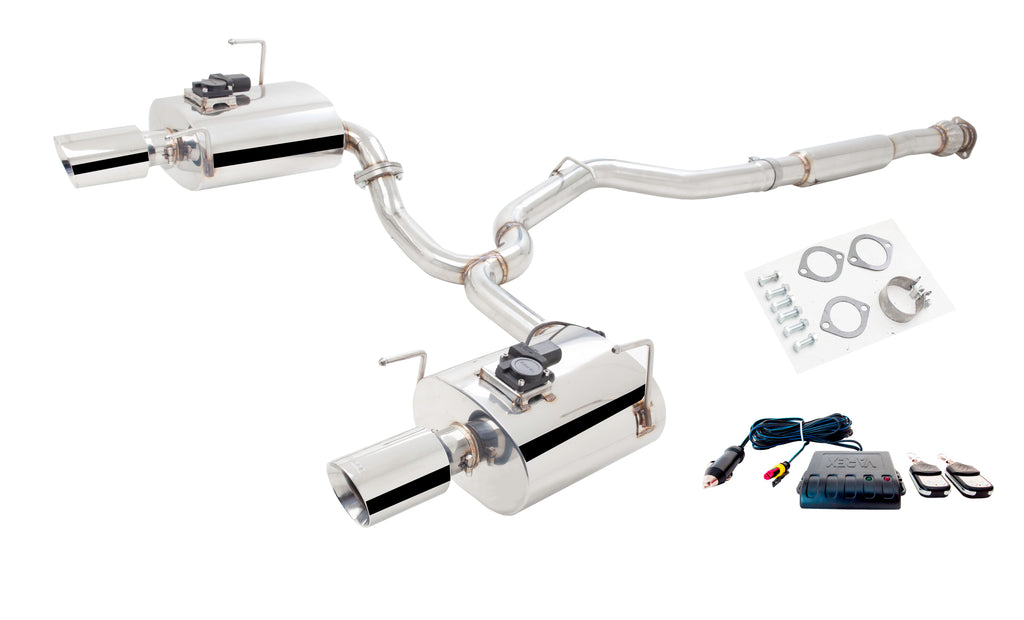 Subaru WRX Sedan 2009-2011 Stainless Steel 3" High Flow Cat-Back System With Varex Mufflers; Exhaust System Kit