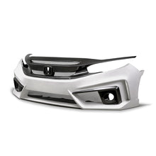 Load image into Gallery viewer, Seibon Carbon FB16HDCV4-TT-GF TT-style Fiberglass/carbon Fiber Front Bumper For 2016-2020 Honda Civic 4 Dr