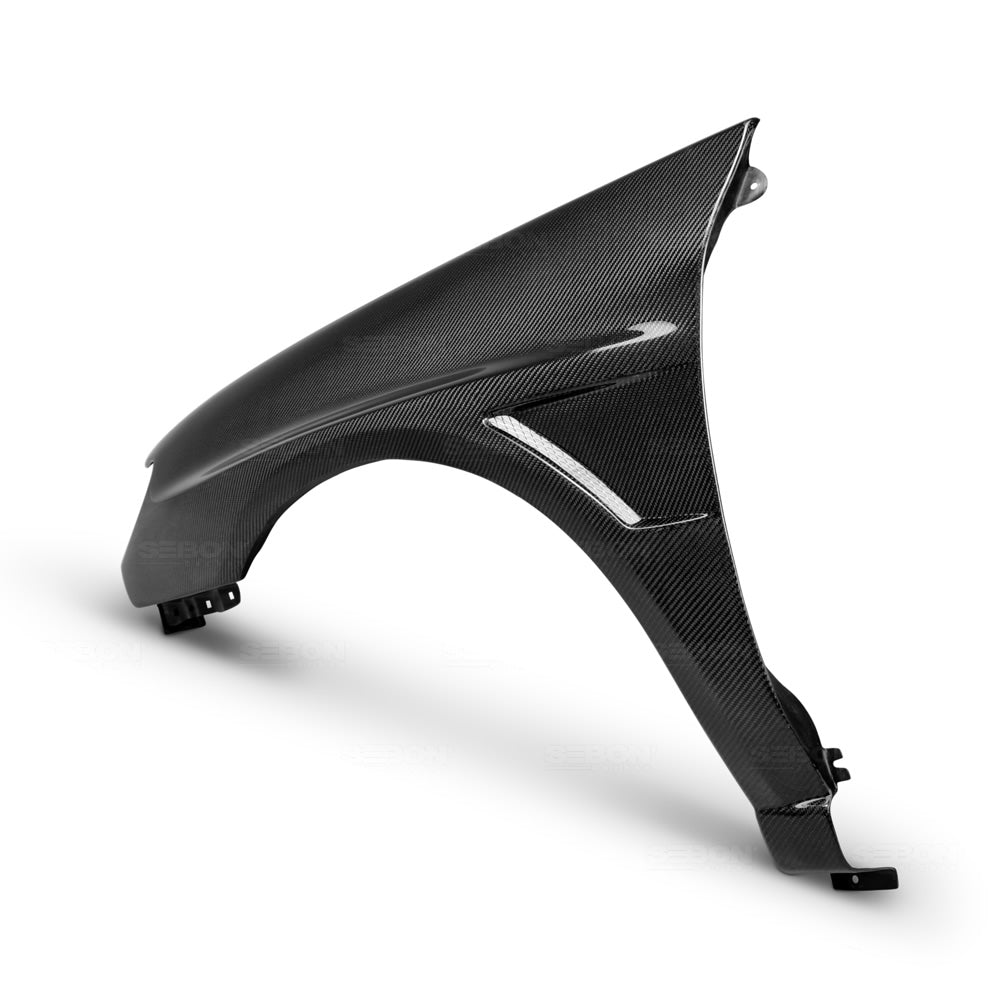 Seibon Carbon FF0607SBIMP Carbon Fiber Fenders For 2006-2007 Subaru Impreza/WRX/STi (10mm Wider)