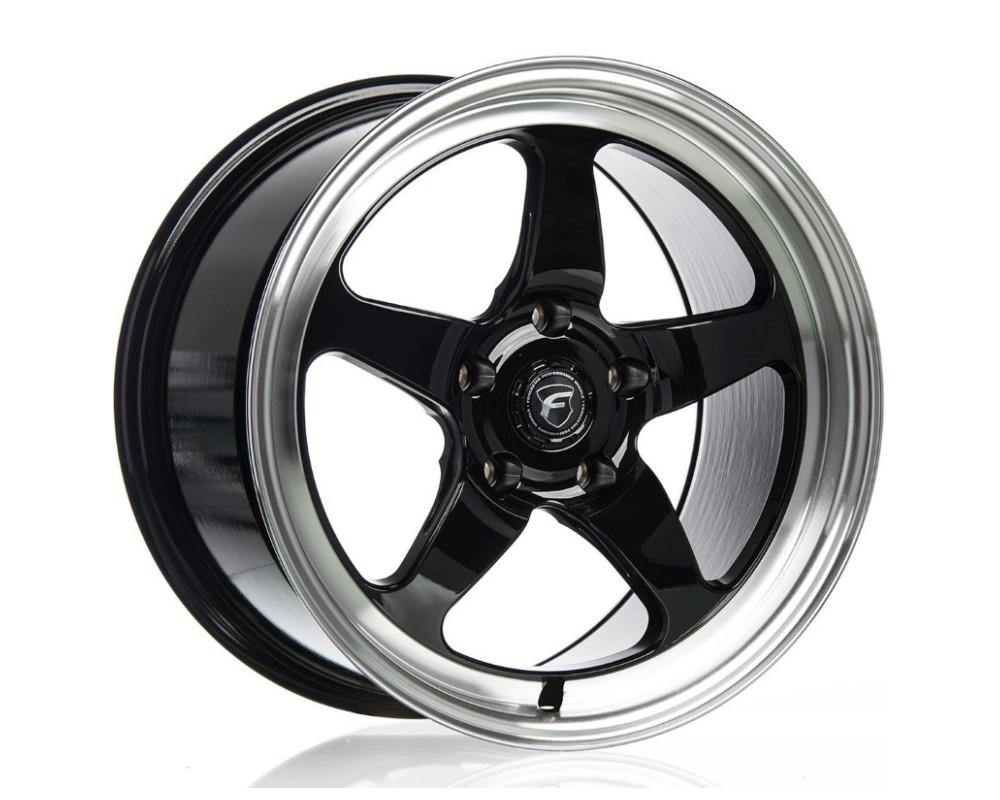 F09170067P50 Forgestar D5 Drag Wheel 17x10 5x114.3 50mm Gloss Black w/ Machined Lip - Lock It Up Performance