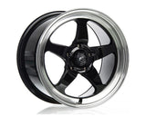 F0917C067N21 Forgestar D5 Drag Wheel 17x5 5x114.3 -21MM  Gloss Black w/ Machined Lip